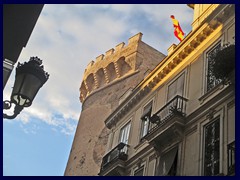 Barrio del Carmen 11  - Torres de Quart today houses the Locksmith Museum. Built by Pere Bonfill as the gothic defensive gates. Until 1874 known as Torres de Cal and for a time women's prizon.